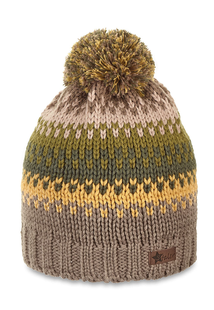 Sterntaler Baby - Jungen Mütze Bommelstrickmütze Farbverlauf 51 braun, 51 braun