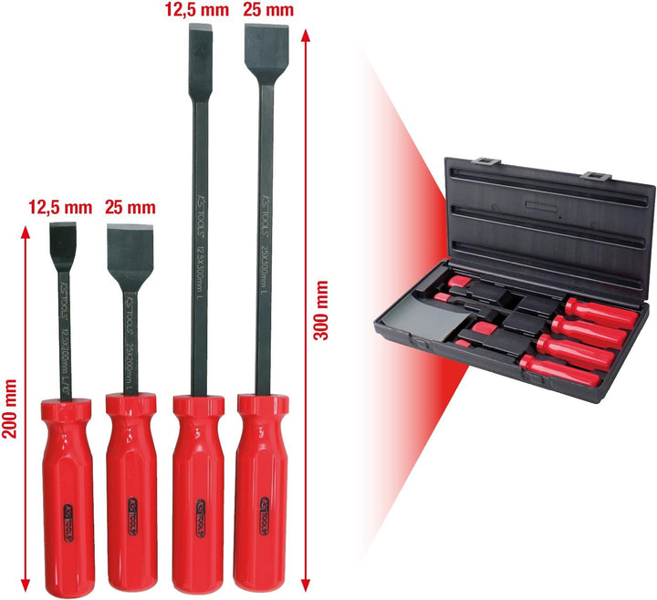 KS Tools 907.2230 Dichtungsschaber-Satz, 4-tlg.