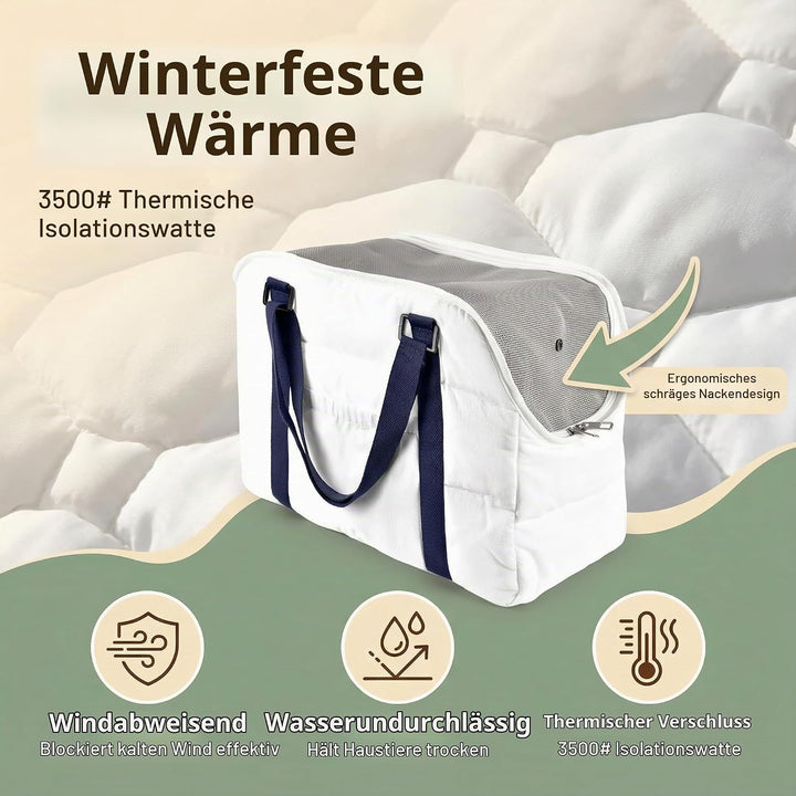 Handtaschen für kleine Hunde, Hundetragetaschen mit sicherem Geschirrclip, gepolstertem Baumwollinne