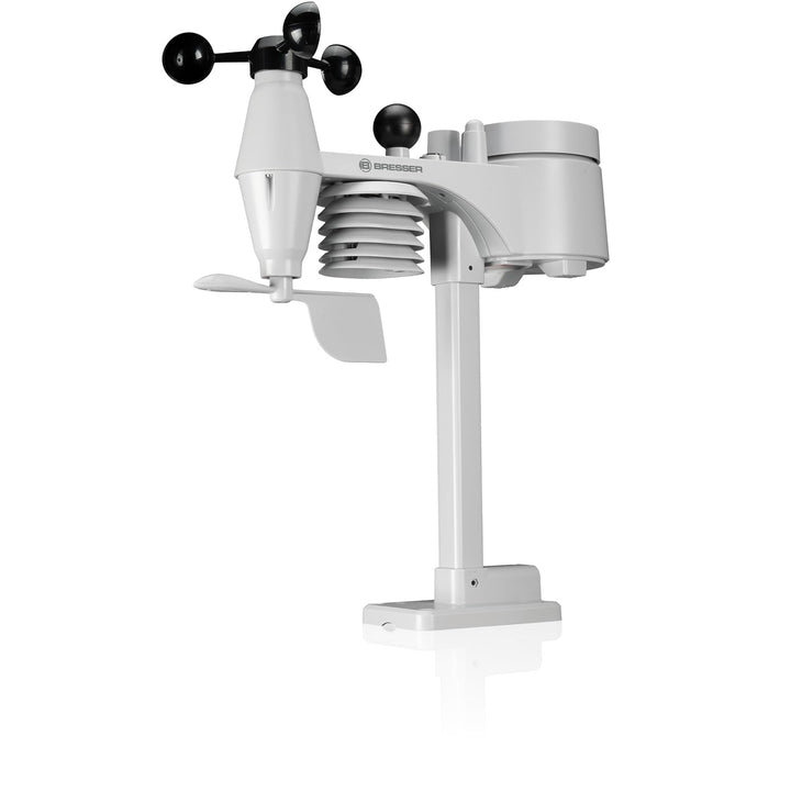 Bresser WLAN-Wetterstation 8-in-1 Aussensensor Windmesser Regenmesser UV WBGT Hitzealarm Vorhersage