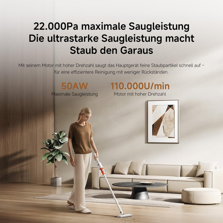XIAOMI P30 Akku-Staubsauger, 22.000 Pa, 50 AW, bis zu 40 Min., leicht | 5-Stufen-Filtration, nur 860