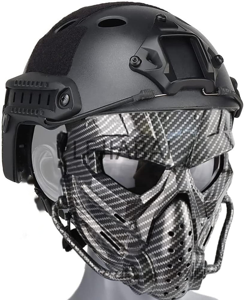 Schnelle Helm-Taktische Maske,Airsoft-Schädel-Maske Vollgesichts-Taktische MaskeAugenschutz Und Schl