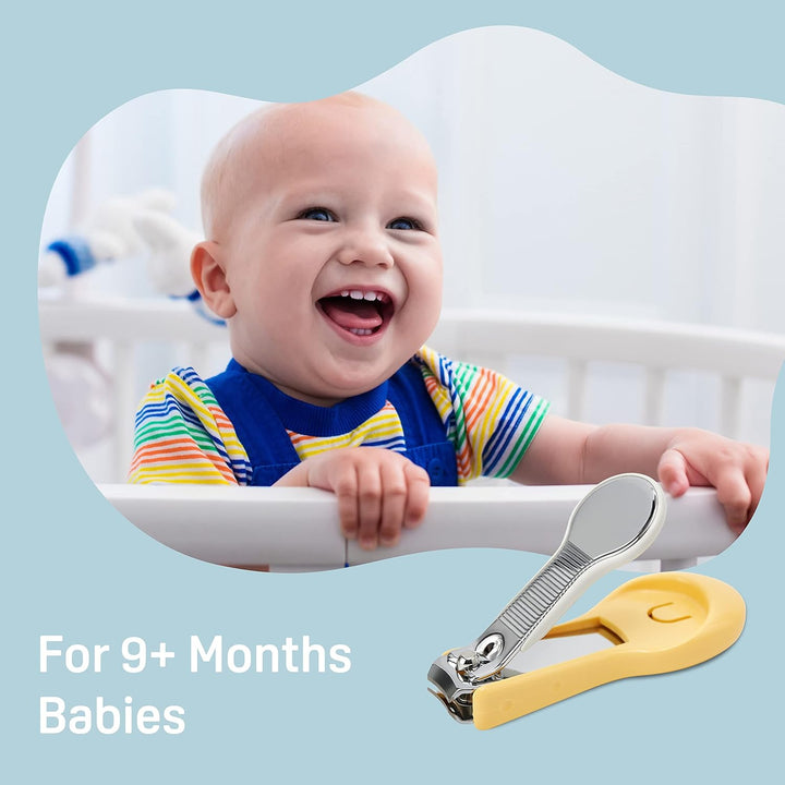 Pigeon Baby Nail Clipper with Splatter Proof Case for 9+ Months(Made in Japan)
