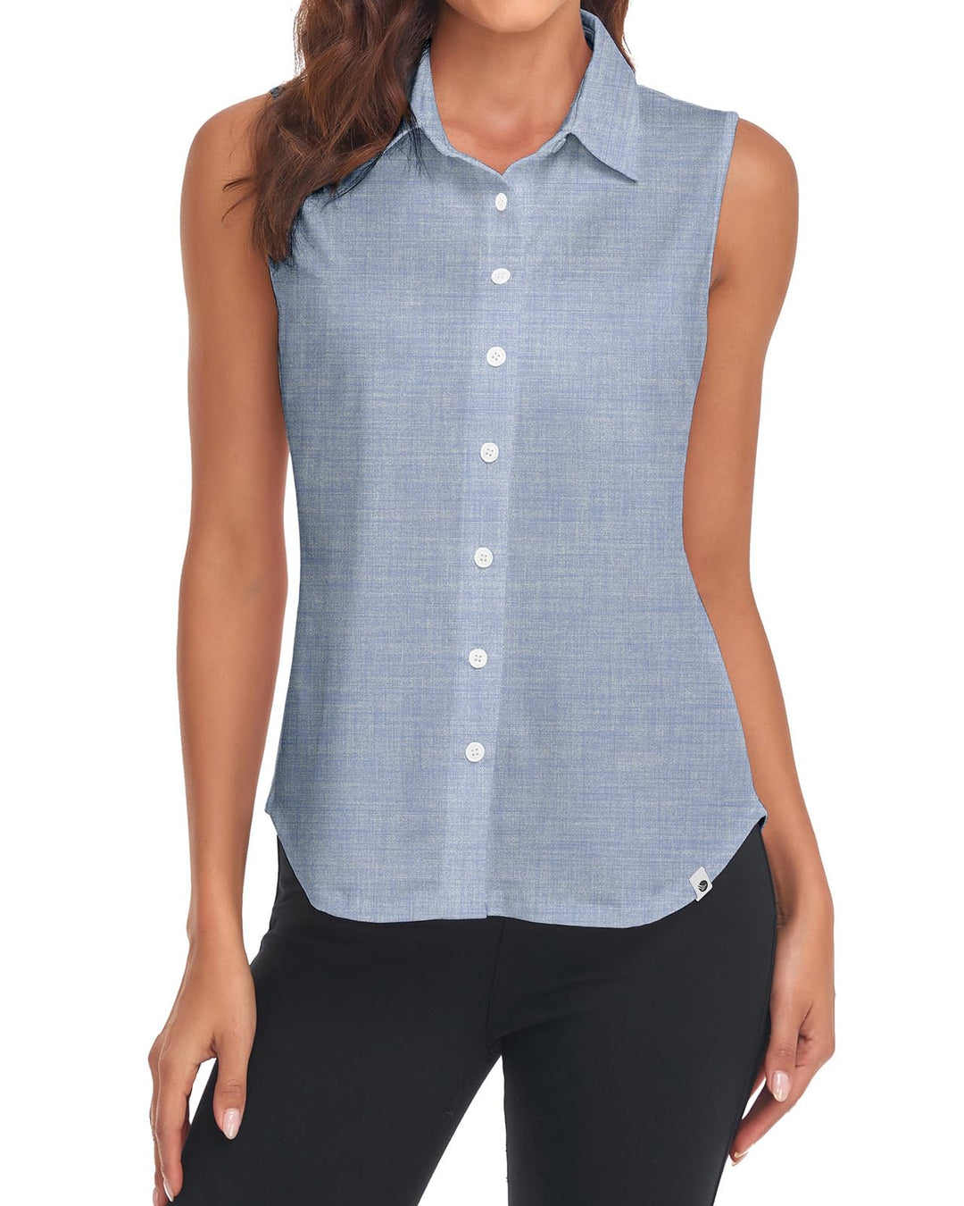 Soneven Bluse Damen Elegant Sport Tank Top mit Kragen Damen Ärmellos Poloshirt Golf Polo Sommer Ober