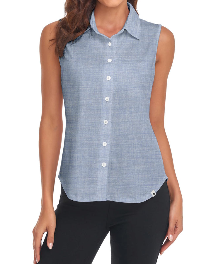 Soneven Bluse Damen Elegant Sport Tank Top mit Kragen Damen Ärmellos Poloshirt Golf Polo Sommer Ober