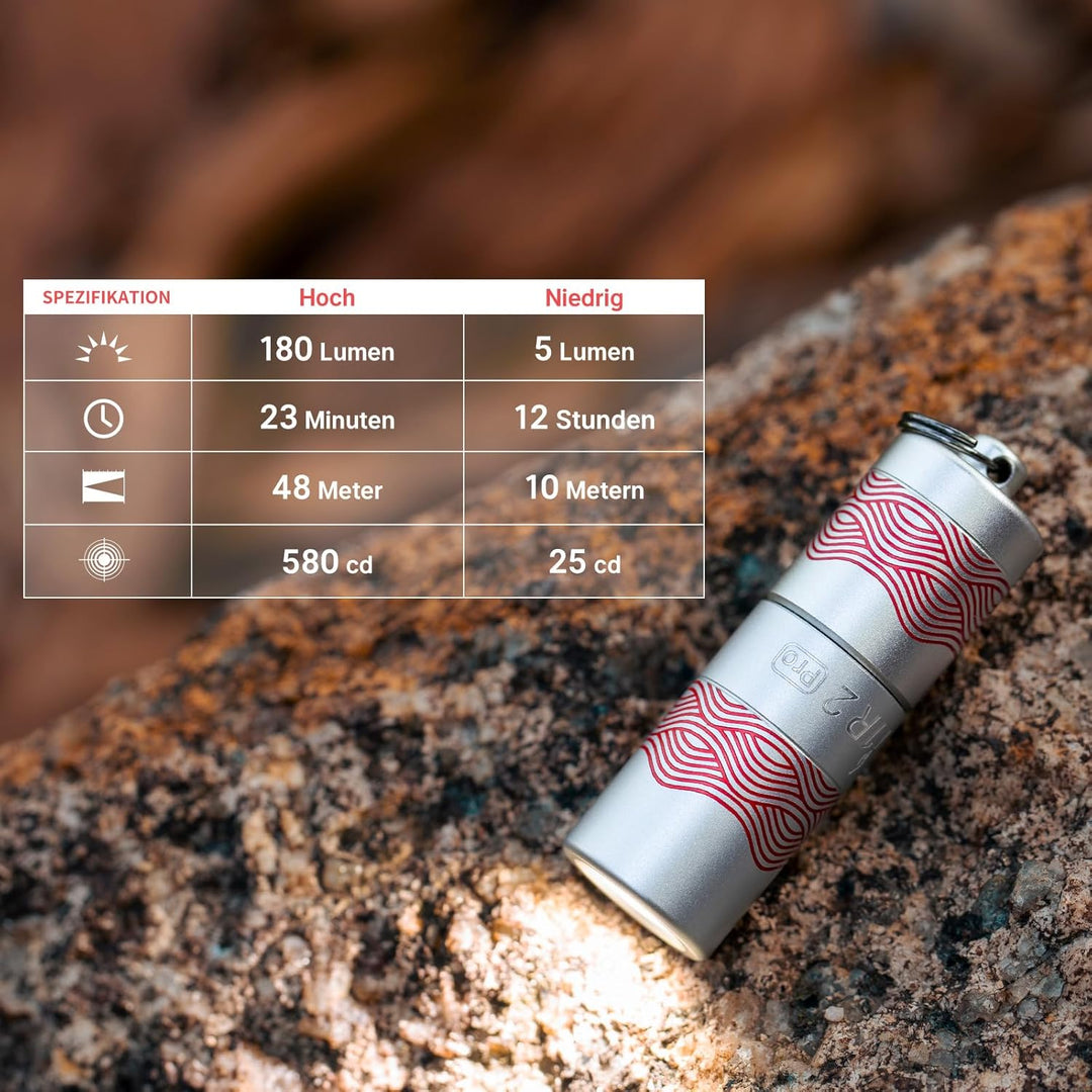 OLIGHT I1R II Pro EOS Mini LED Taschenlampe 180 Lumen Superhelle USB-Aufladbare Handlampe Schlüsselb