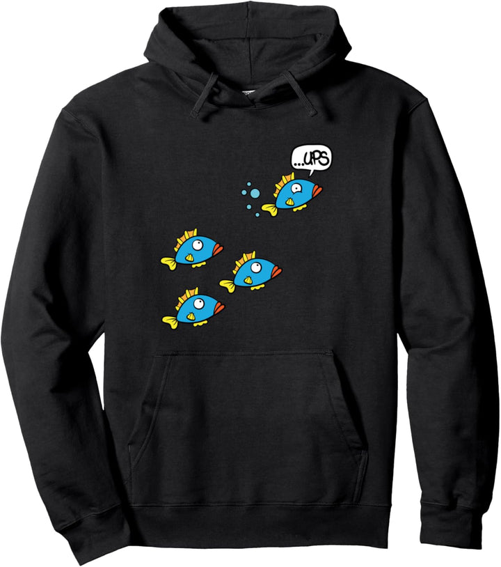 Pupsender Fisch Geschenk für Ferien Urlaub am Meer Angler Pullover Hoodie