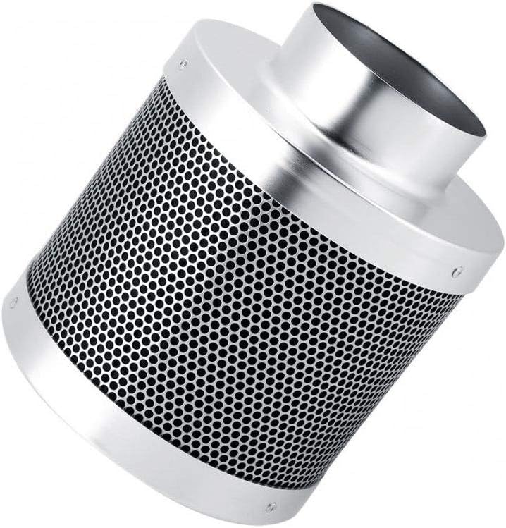 TopHomer Kohlefilter, Hydrokultur-Luftfilter, Wachstumszelt, Inline-Kanalventilator, Aluminium, Edel