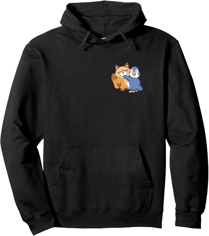 Lustiger Fuchs mit Pinguin Grafik für Herren Damen Kinder Pullover Hoodie