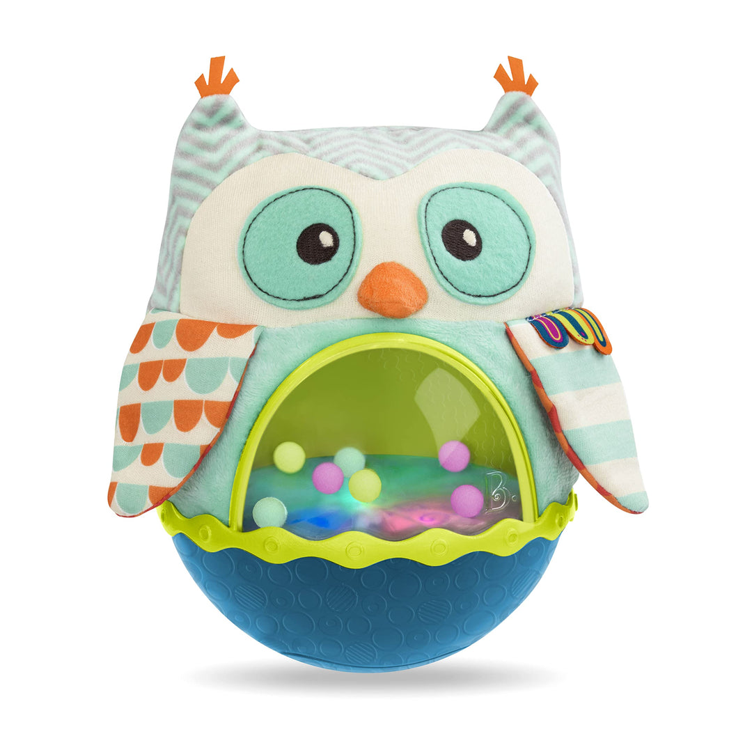 B. toys - Eule ist zurück - Roly-Poly Eule - Baby-Spielzeug - Sinnes- und Musikspielzeug für Babys -
