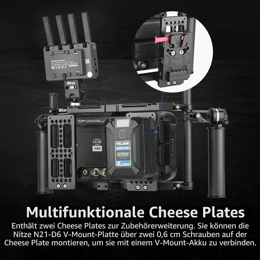 Nitze Director’s Monitor Cage with Lightweight Carbon Fiber Handles, Director’Monitorkäfig with Two
