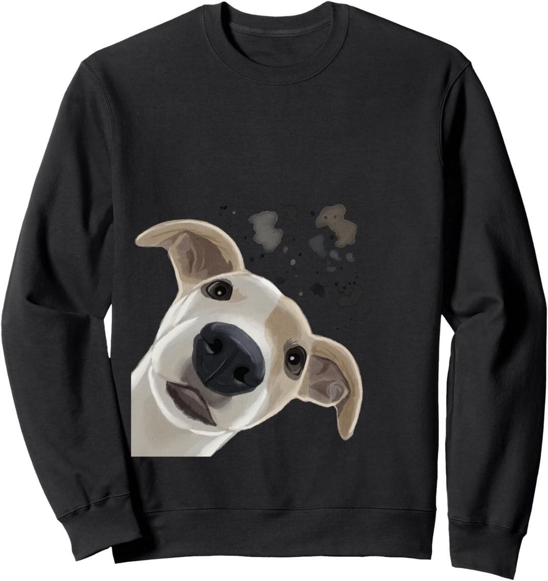 Neugieriger Hund Windhund Whippet Sweatshirt