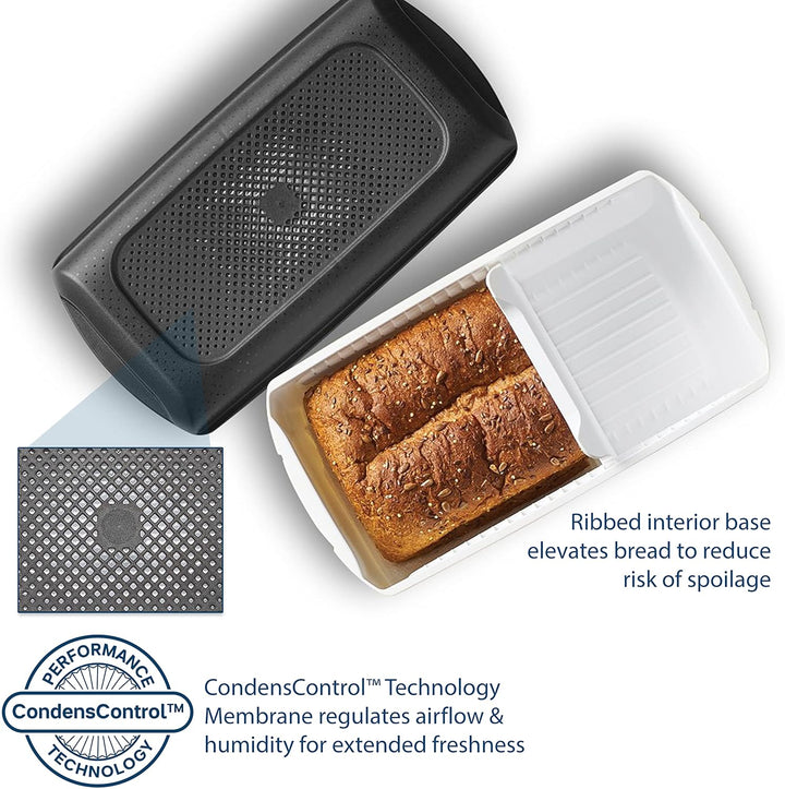 Tupperware Brotbehälter und Brotkasten für Brot, Gebäck, Bagels und mehr, CondensControl - Feuchtigk