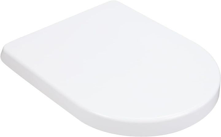 WC Sitz D Form mit Absenkautomatik, Toilettendeckel aus Duroplast, Toilettensitz mit Schnellverschlu