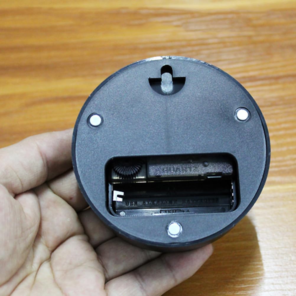 HOMSFOU Magnetische Kühlschrankuhr Zitrone Rund 3.35In Obst Muster Wanduhr Mit 3 Magneten Für Küche