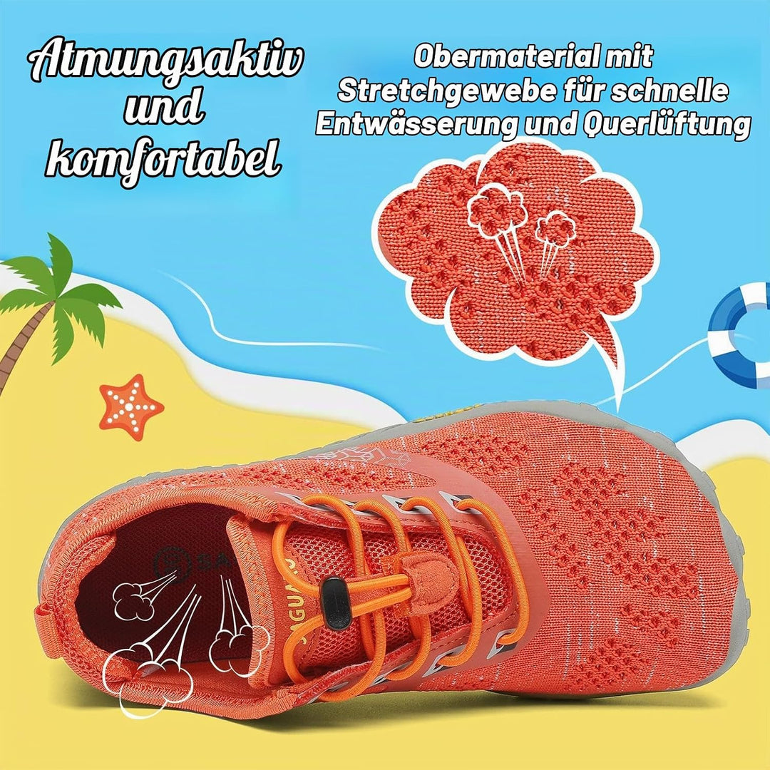 SAGUARO Kinder Barfussschuhe Schnell Trocknend Badeschuhe,24-36 EU 26 EU Orange, 26 EU Orange