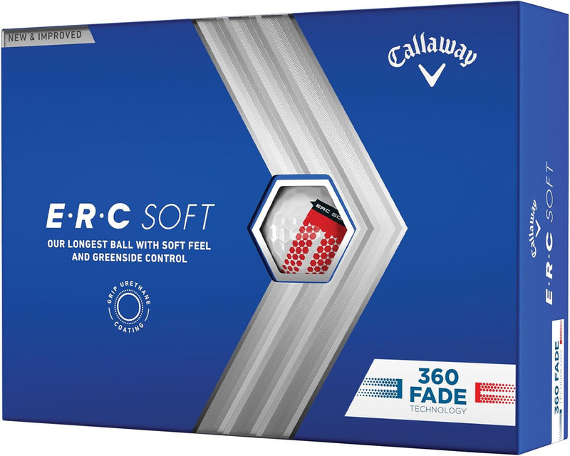 Callaway ERC Soft 360 Fade Technology, Golfbälle 2023 Weiss, Weiss