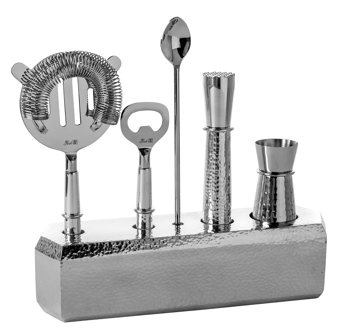 Fink Cocktail Set 6-teilig für Longdrinks Mixgetränke – Cocktail Zubehör aus Edelstahl für Küche Hau
