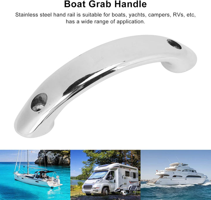 Yosoo Haltegriff für Boote 168 Mm Haltegriffschiene aus Edelstahl für Boote, Hochglanzpoliert für Tü