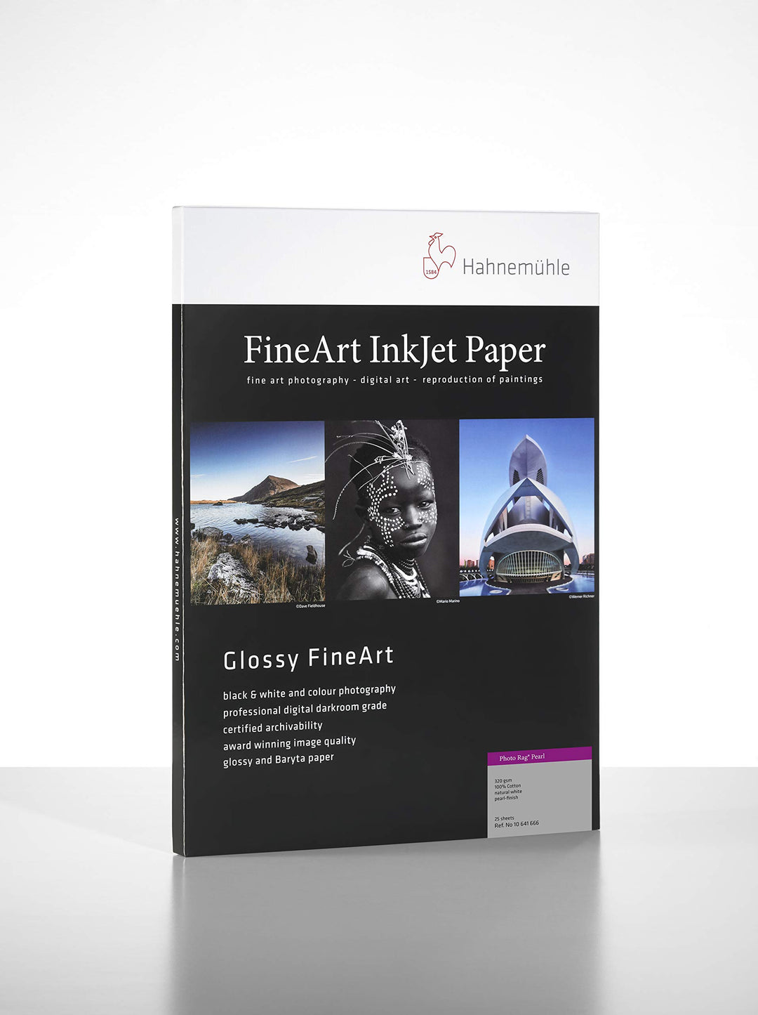 Hahnemühle 10641666 Digital FineArt Photo Rag Pearl Papier, 320 g/m², DIN A3, 297 x 420 mm, naturwei