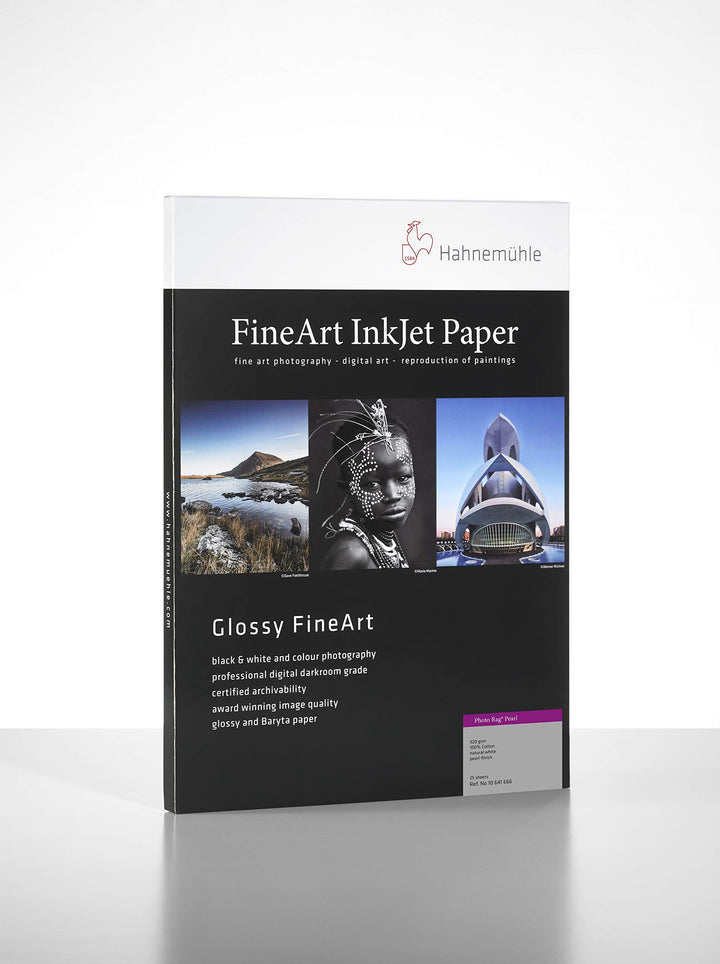Hahnemühle 10641666 Digital FineArt Photo Rag Pearl Papier, 320 g/m², DIN A3, 297 x 420 mm, naturwei