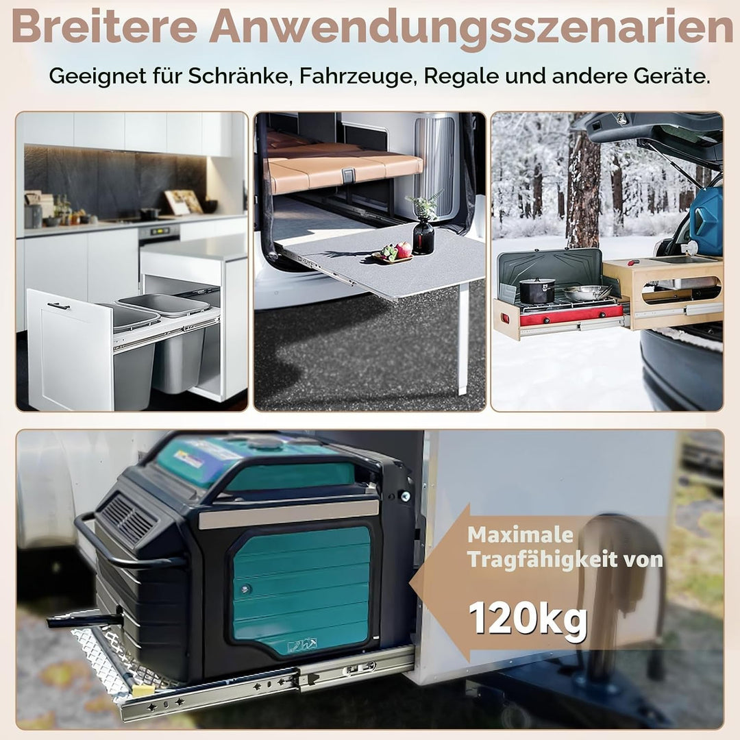 AOLISHENG 1 Paar (2 Stück) Schwerlast schubladenschienen vollauszug 950 mm 80 Kg Tragkraft Schublade