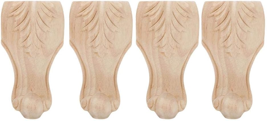 Möbelfüsse Holz, 4 STÜCKE Möbel Beine Geschnitzte Sofa Couch Stuhl Ottomane Loveseat Tisch Schrank M