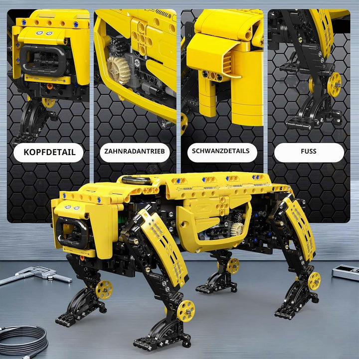 Mould King 15066 Technik Mechanischer Hund Bausteine Modell, Ferngesteuertes DIY Roboter Hund Spielz