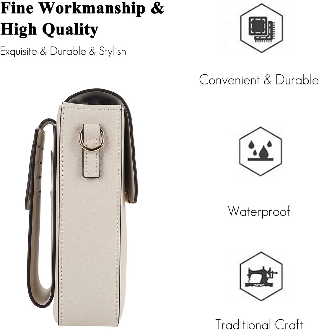 FANDARE Handy Umhängetasche Leder Frauen Brieftasche Schultertasche Handytasche Geldbörse Damen Klei