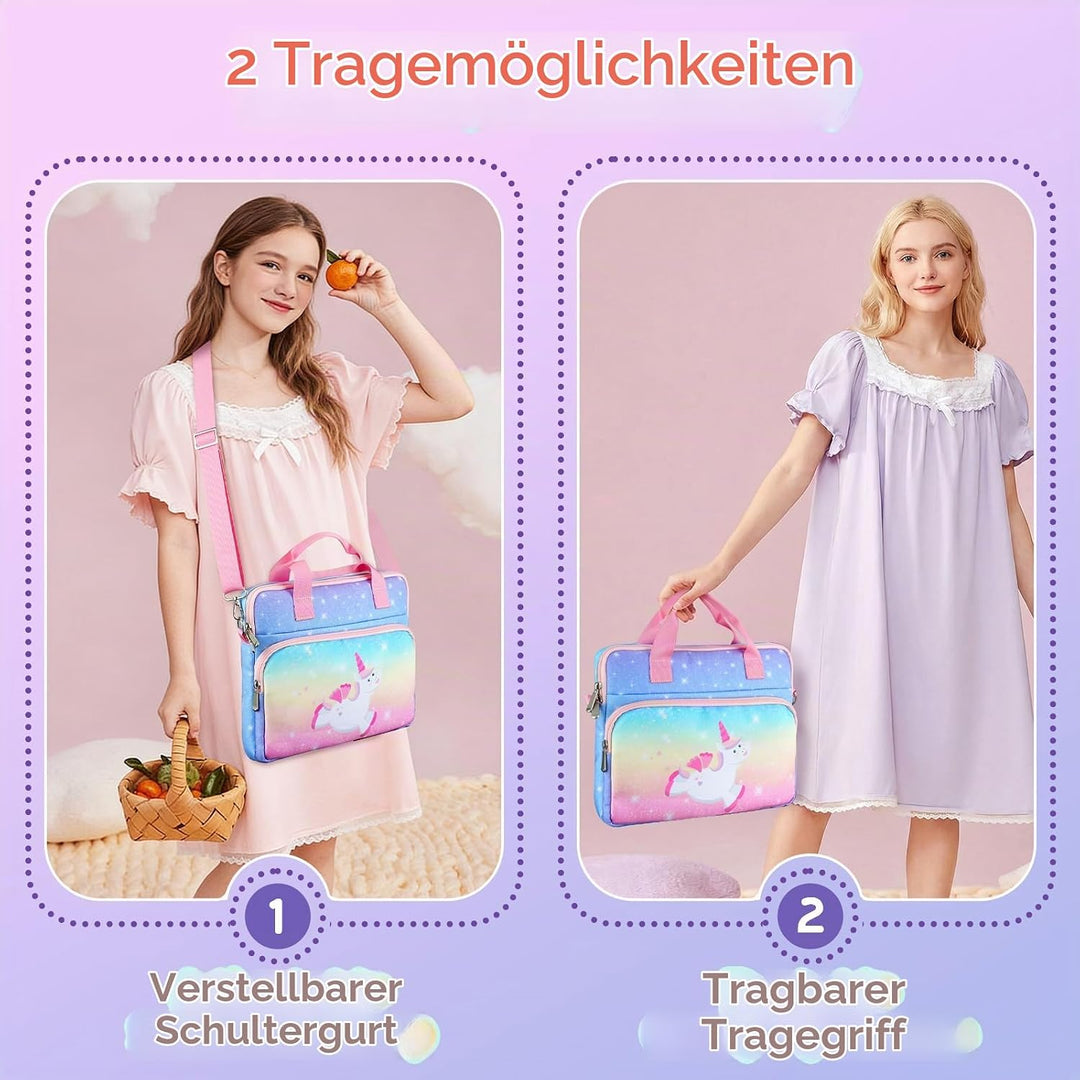 TiMOVO Tablet Tasche Mit Schultergurt 12,5 Zoll für Kinder, Portable Hülle, Universal Etui Organizer