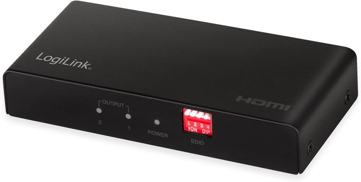 LogiLink HD0033 - HDMI-Splitter, 1x2-Port, 4K/60 Hz, Downscaler