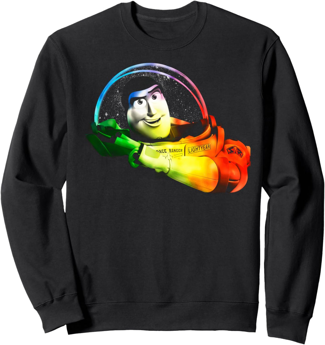 Disney Pixar Toy Story Buzz Lightyear Rainbow Style Sweatshirt