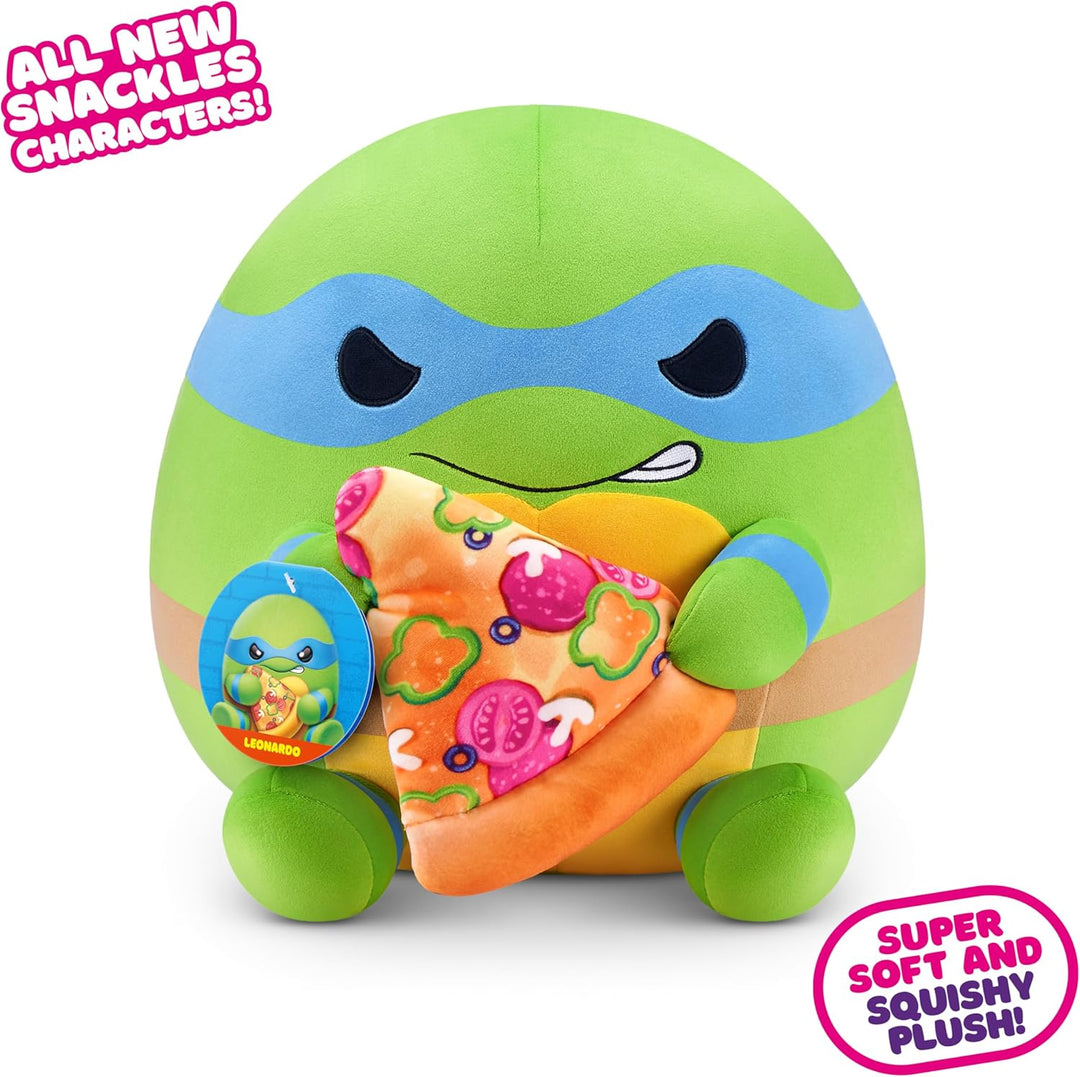 Snackles Teenage Mutant Ninja Turtles Edition von ZURU, 35 cm, Plüsch, flauschig-weiches, 35 cm gros