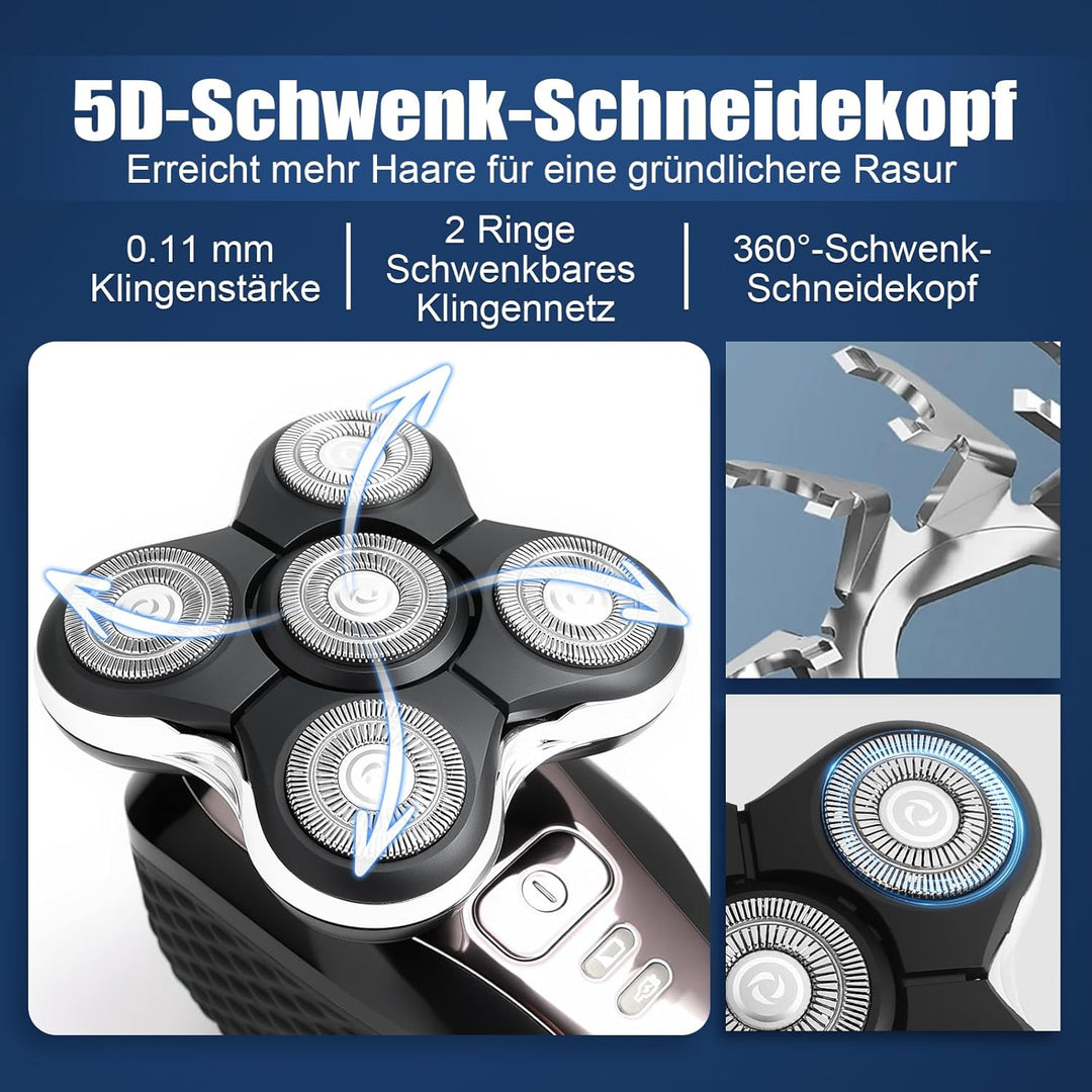 3 Stück Rasierer Ersatzköpfe Kompatibel mit Balder Glatzenrasierer RX5/XR7000/XR1500, Kopfrasierer S