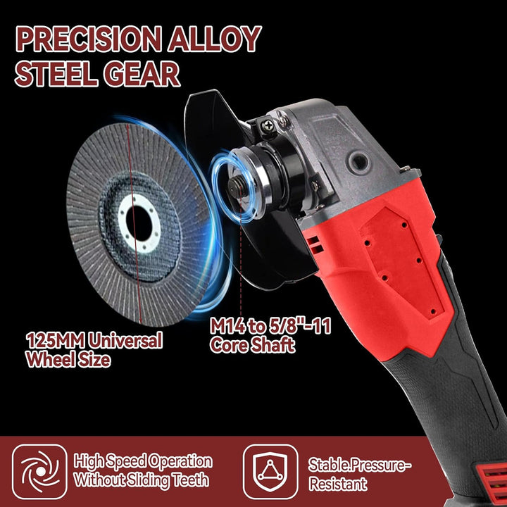 akku-Winkelschleifer für Milwaukee 18 V Akku, 125 mm, 12000 U/min, bürstenloses Schleifwerkzeug mit