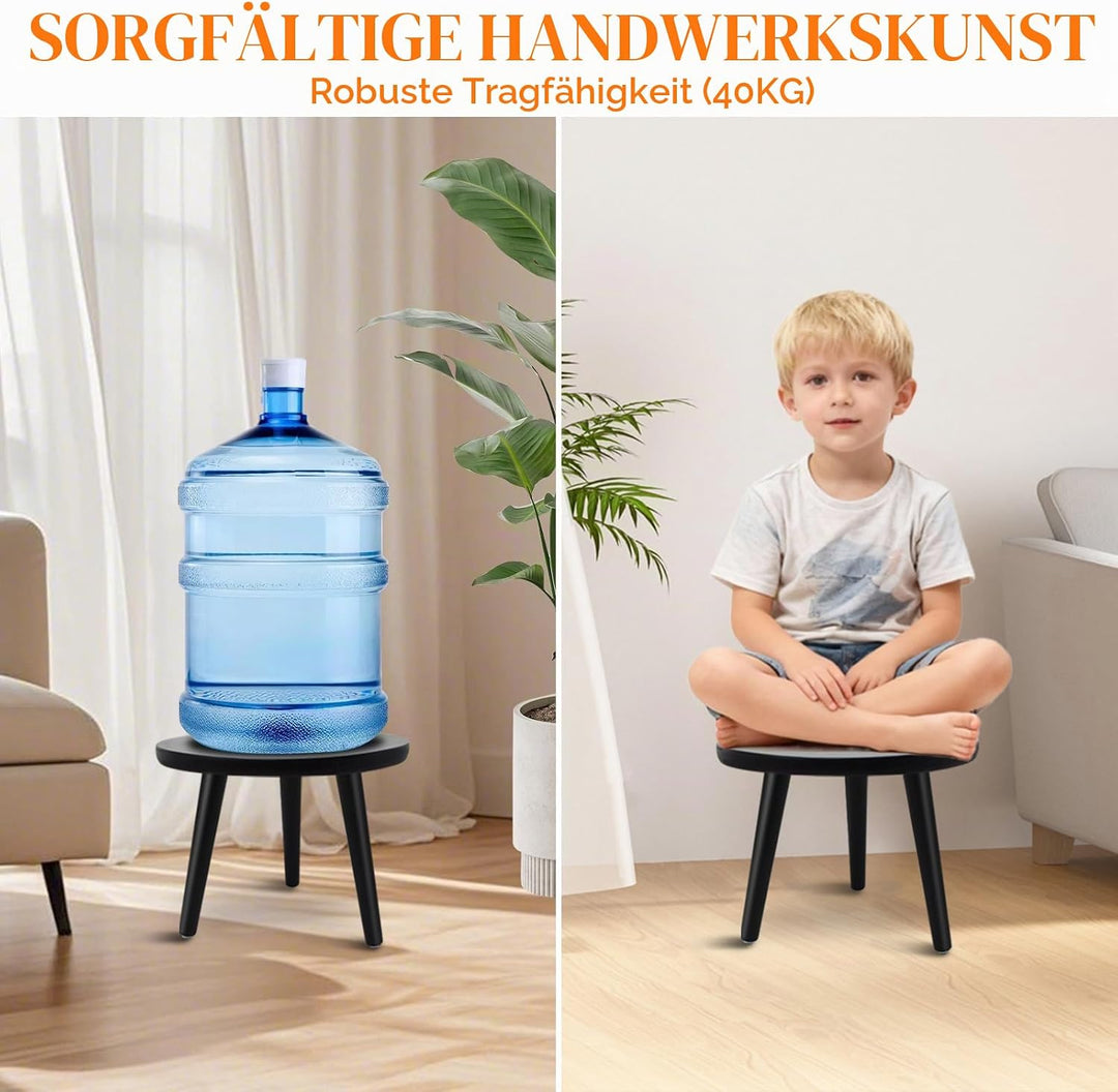 Blumenständer Holz, Rundschreiben Pflanzenständer Hoch, Dreibein Pflanzenregal Indoor für Pflanzen,