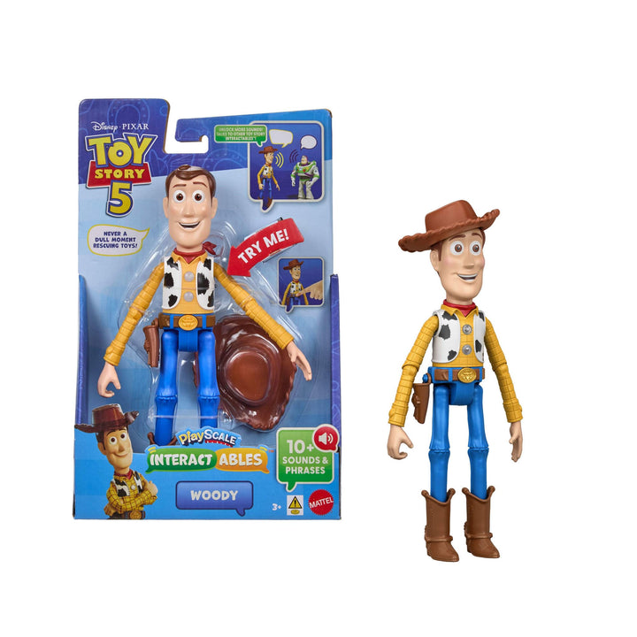 Mattel Disney und Pixar Toy Story 5, sprechende Interactables-Figuren, 18 cm massstabsgetreu, Sprüch