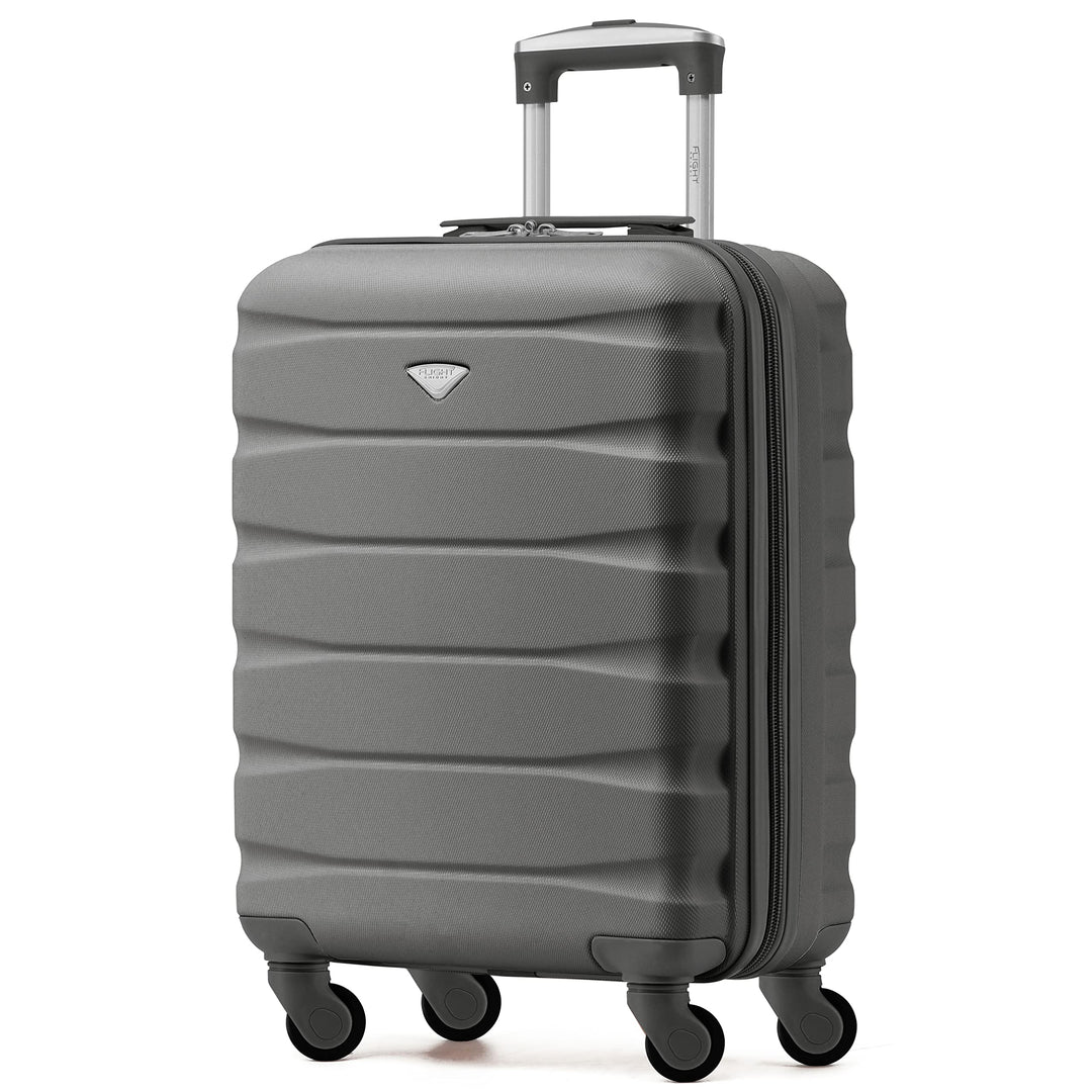 Flight Knight Leichte 4-Rad-ABS-Hartschalenkoffer Handgepack, zugelassen fur uber 30 Fluggesellschaf