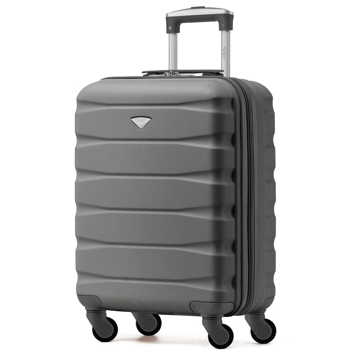 Flight Knight Leichte 4-Rad-ABS-Hartschalenkoffer Handgepack, zugelassen fur uber 30 Fluggesellschaf
