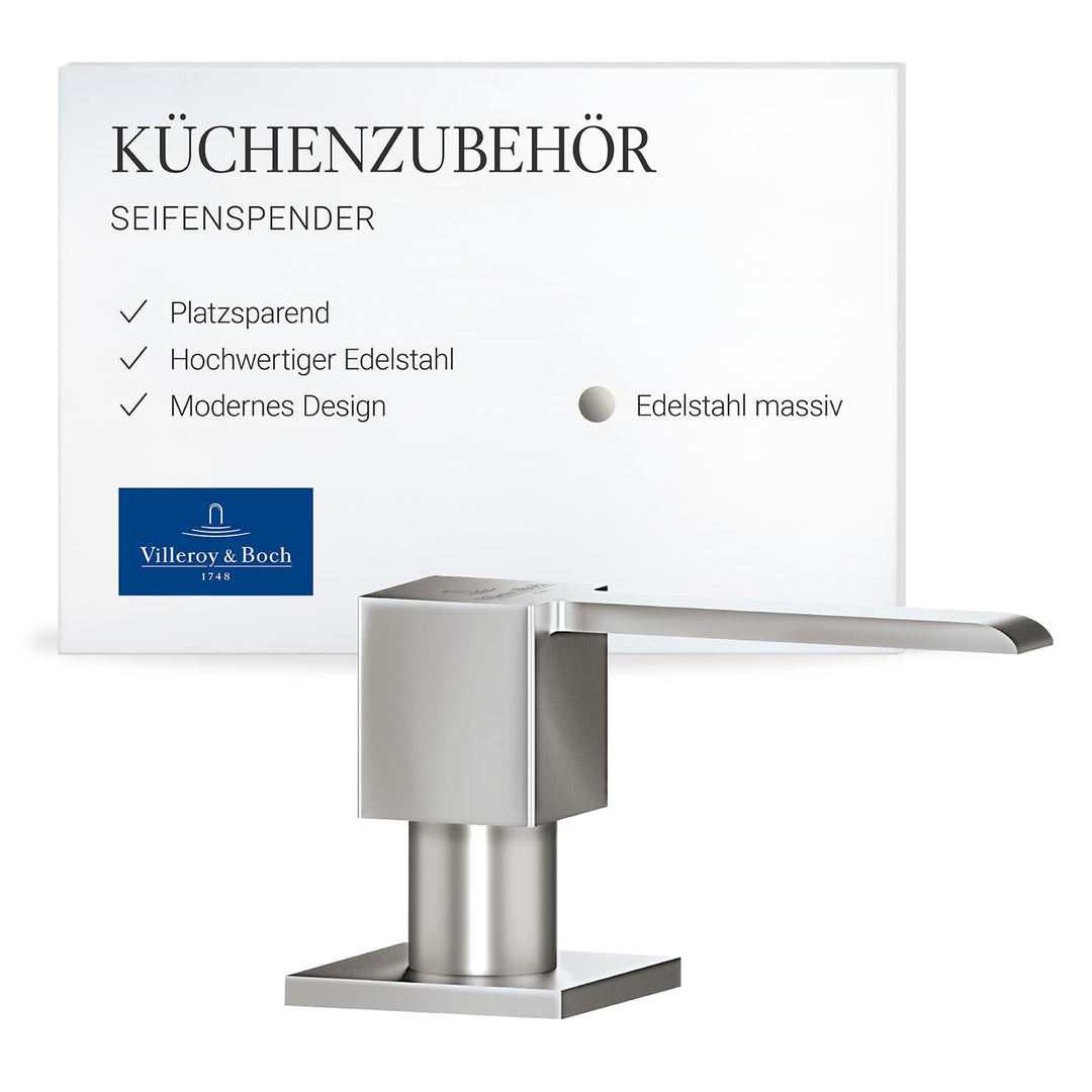 Villeroy &amp; Boch Zubehör | Seifenspender | Edelstahl massiv | 923630LC, 250 ml 250 ml Edelstahl Massi