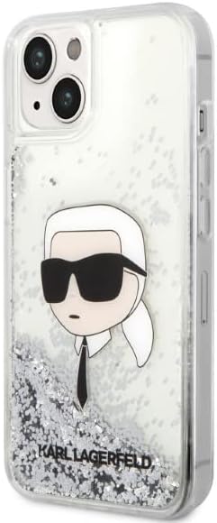 KARL LAGERFELD KLHCP14MLNKHCH Hülle für iPhone 14 Plus 6,7" Silber hardcase Glit