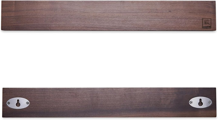 zayiko Magnetleiste Messer aus Nussbaumholz, 50cm x 7cm, XL Messerhalter magnetisch für bis zu 10 Me