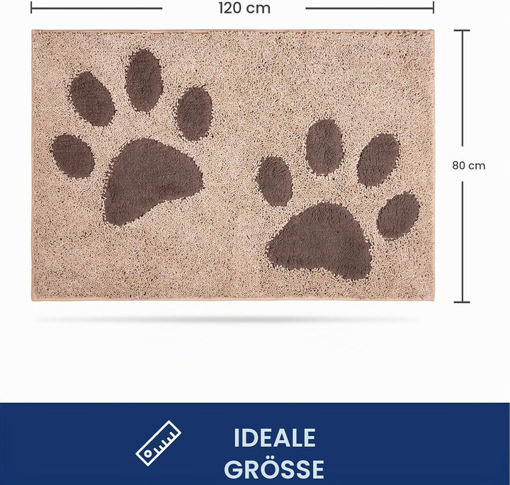 FCSDETAIL Schmutzfangmatte waschbar 80 x 120 cm, Fussmatte Innen, absorbierend Fussmatte, rutschfest