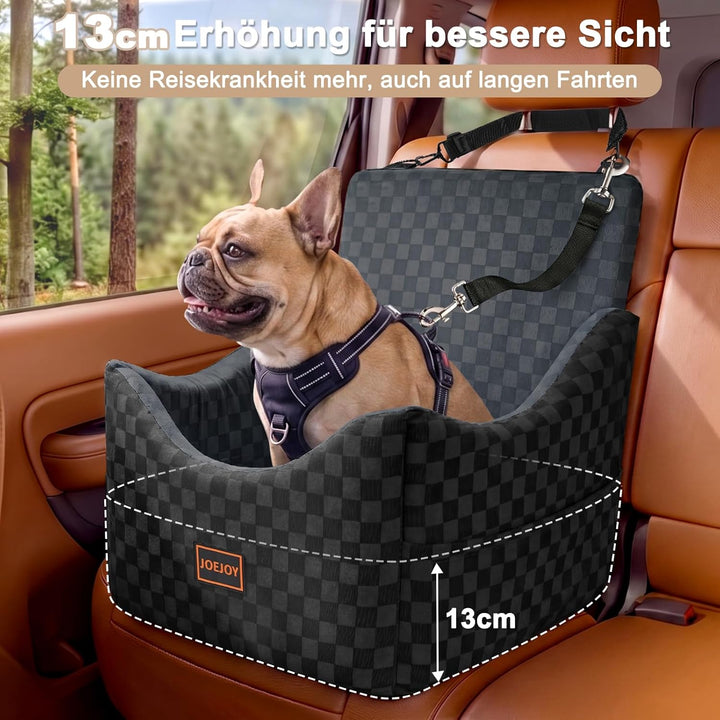 JOEJOY Hunde Autositz für kleine bis mittlere Hunde, Waschbarer Hundesitz Auto mit Aufbewahrungstasc