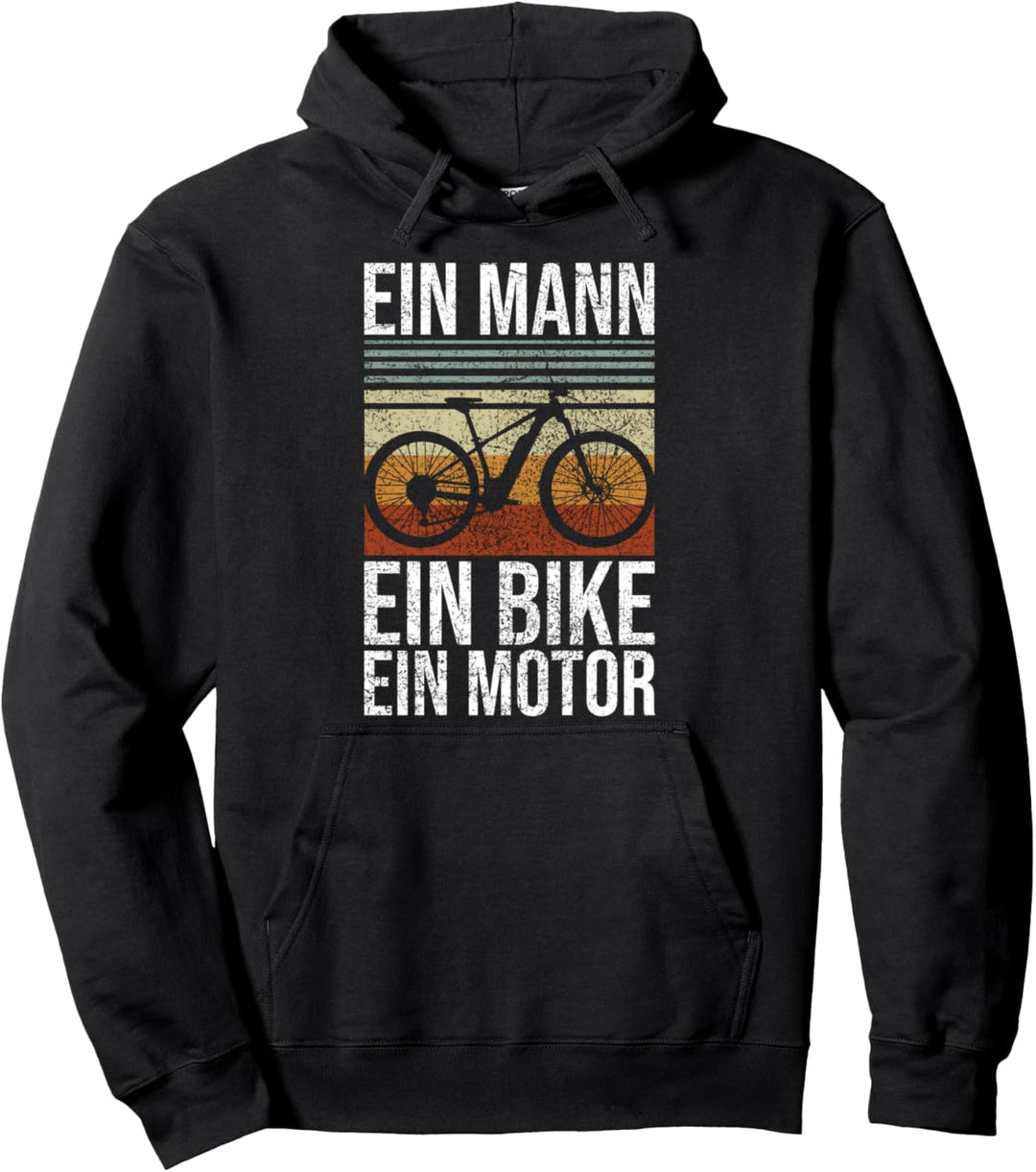 Ein Mann Ein Bike Ein Motor E-Bike Fahrrad Pullover Hoodie