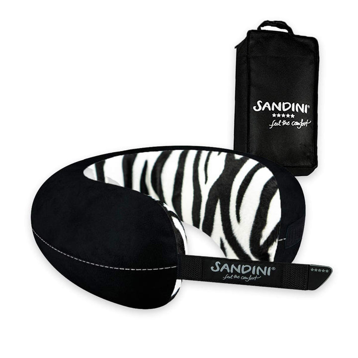 SANDINI TravelFix® Slim Size – Plüsch - Premium Reisekissen Made in EU/Nackenkissen mit ergonomische