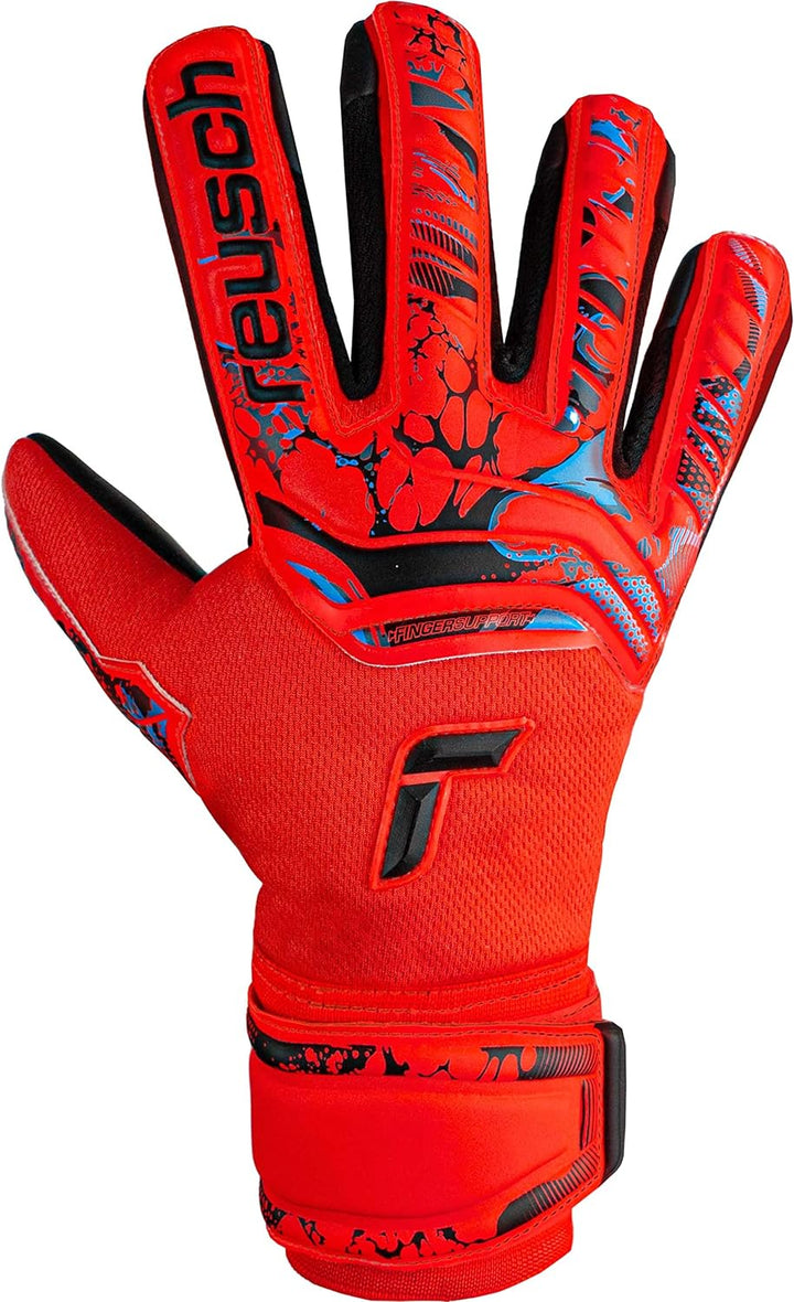 Reusch Unisex Jugend Torwarthandschuhe Attrakt Evolution Finger Support Junior mit Gutem Grip und In