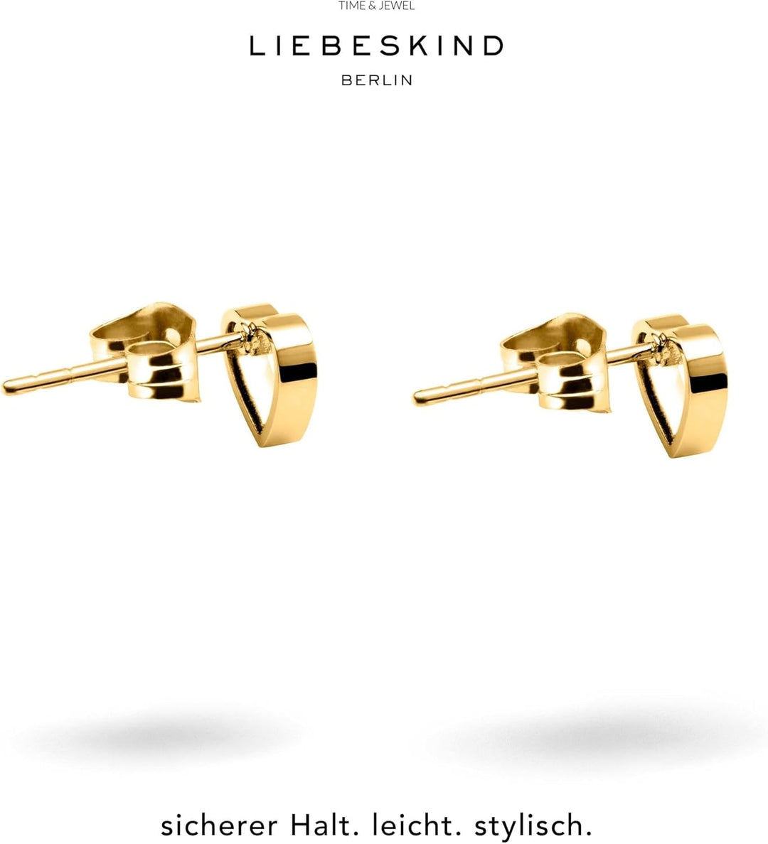 LIEBESKIND Damen-Ohrstecker Edelstahl, gold