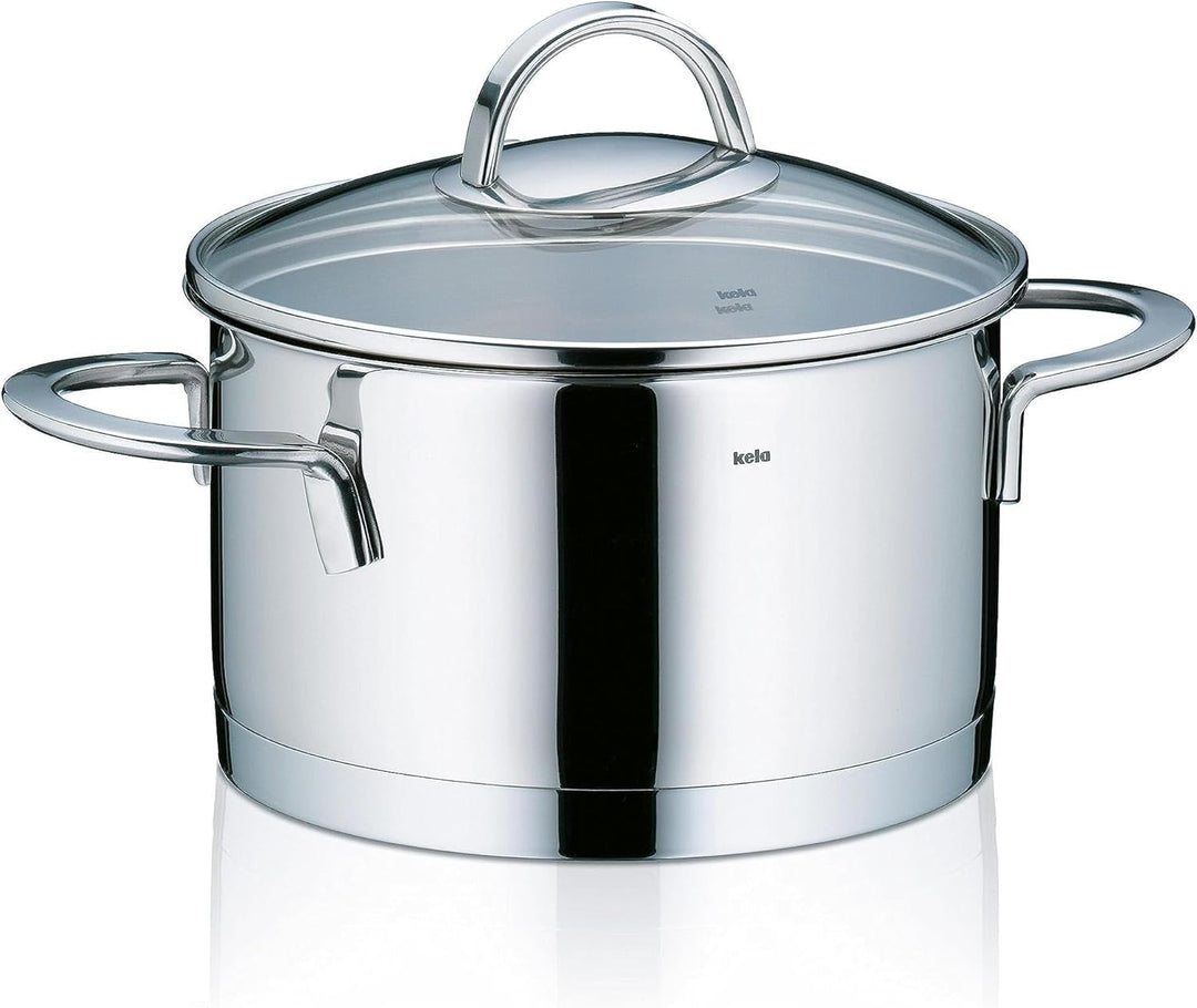 Kela 10958 Fleischtopf, 1,7 l Fassungsvermögen, 16 cm Durchmesser, 18/10 Edelstahl mit Glanzoptik, I