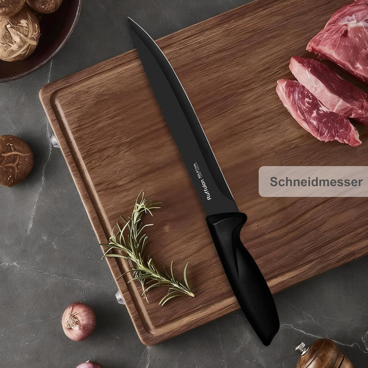 Messerset,Messerblock Kochmesser Set Edelstahl Messer Set Küche,6-teilig Küchen messer Set,Scharfe K